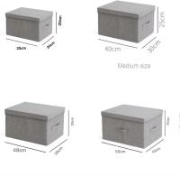 Caja De Almacenamiento Grande, Cajas De Almacenamiento con Tapas, Caja De Almacenamiento De Ropa, Caja Plegable De Tela - details 2