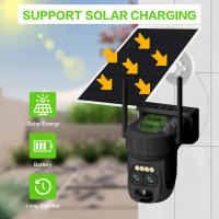 Cámara De Seguridad Solar WIFI Dual Lente 10X Zoom PTZ 8MP IP Exterior Impermeable Con Audio Bidireccional Y DVR CCTV - details 2