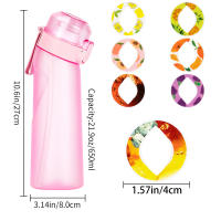 Botella de Agua con Sabor con 7 Vanas de Sabor Air Water Up Bottle Frosted Black 650ml Air Starter Up Set Water Cup para Camping Sport Kr - details 0