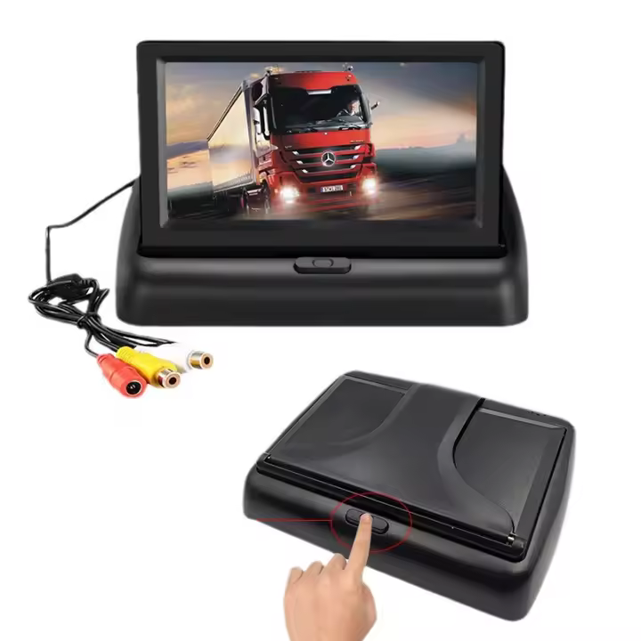 Monitor de The Coche with Cámara de Visión Transpose 4,3 "TFT LCD HD Pantalla LED Cámara de Reserva para el estacionamiento del vehículo - 1