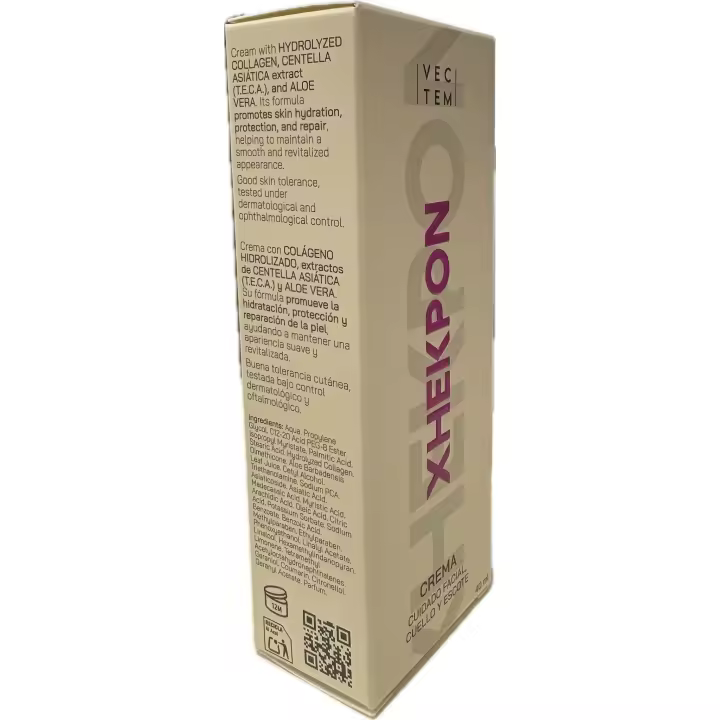 Xhekpon Crema Facial Antiarrugas 40ml - Con Colágeno, Aloe Vera y Centella Asiática para Cara, Cuello y Escote - 1