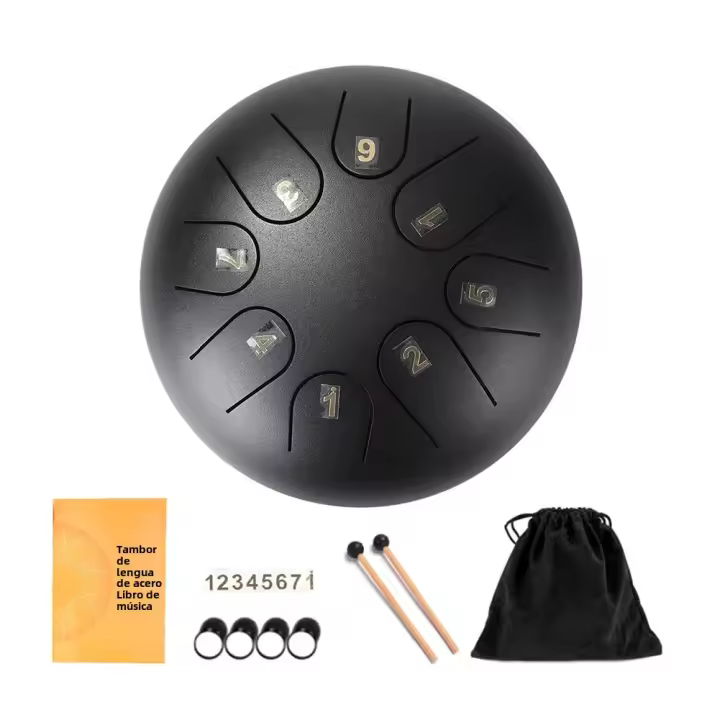 Mini Tambor De Lengüeta De Acero De 6 Pulgadas Con 8 Notas Incluye Bolsa De Almacenamiento Regalo Musical Para Principiantes Y Drummer - 1