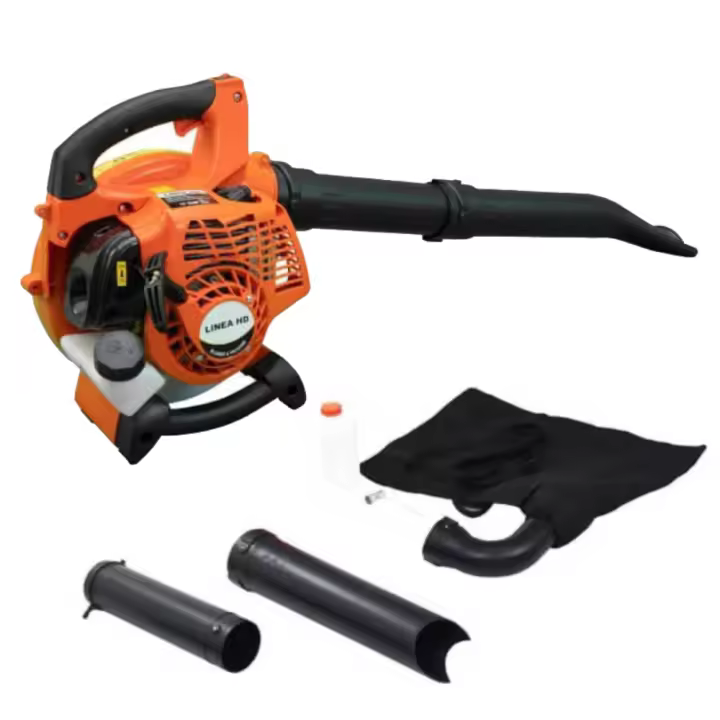 Soplador + Aspirador + Triturador de Hojas Linea Hd de Gasolina - 3 en 1, 25.4cc, 2cv, 5kg - Velocidad de Soplado +200 Km/h. - 1