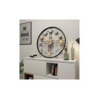 50cm XL Reloj de pared silencioso de metal simple y elegante Reloj de pared forjado N-Dorado (Baterías no incluidas) - details 0