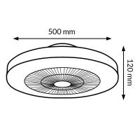 Ventilador de Techo Retráctil con Luz LED  72W CCT Regulable, Motor DC Silencioso de 6 Velocidades, Control Remoto, Ø1070mm – Ventilador de Techo Moderno para Salón, Dormitorio, Oficina ostark-LEDUNI - details 7