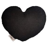 Cojín en forma de corazón loneta negro y rojo con la palabra "Love" dentro de dos corazones Arte Model 30 cm - Hecho en España - ideal para demostrar tu amor a esa persona especial - details 1
