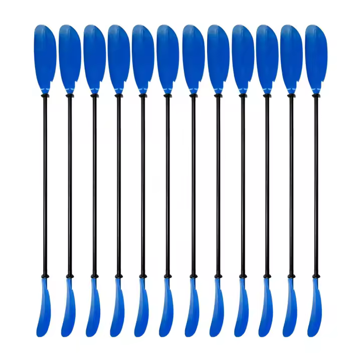 PACK 12 REMOS KAYAK 1 PIEZA ALUMINIO AZUL - 1