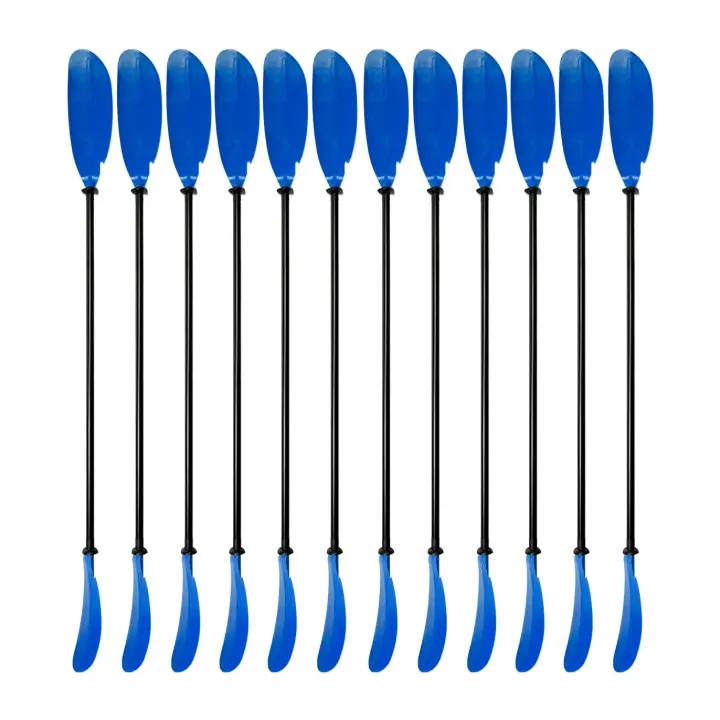 PACK 12 REMOS KAYAK 1 PIEZA ALUMINIO AZUL - 1