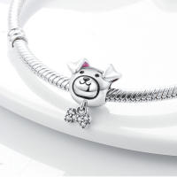 Encanto Original De Plata Para Joyería Moda Sombrero Conejo Encanto Cuentas Pulsera Ajustable Para Mujeres DIY Hecho De Zirconia - details 85