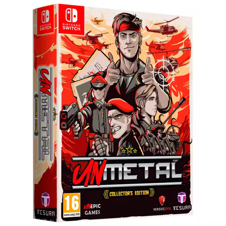 UNMETAL COLLECTORS EDITION Nintendo Switch - Nuevo a Estrenar - PAL España - Tesura Games - Aventura - Acción - Tipo Metal Gear Original - MSX - RETRO - 1