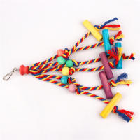 Juguete De Madera Para Aves Accesorios Aleatorios Colores Juguete De Masticar Resistente a La Caja Para Papagayos Pequeños Y Grandes Juguete De Entrenamiento - details 3