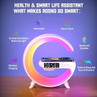 Cargador Inalámbrico Multifuncional 3 En 1 Con Altavoz Y Luz De Noche LED RGB Estación De Carga Rápida Para iPhone Samsung - details 18