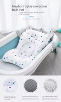 Asiento de baño para bebé, alfombrilla de apoyo plegable para bañera de bebé, almohadilla y silla para bañera de recién nacido, almohada antideslizante para bebé, cojín suave y cómodo para el cuerpo - details 1