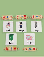 Juego De Palabras En Madera Para Niños Y Niñas Juguete Educativo De Aprender Letras Y Lectura Con 24 Tarjetas Para Edad Preescolar - details 2