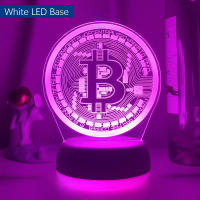Lámpara De Noche LED De Acrílico Bitcoin Sensor Táctil Cambio De Color 7 Luces Decorativas Para Habitación Piloto Incluido - details 8
