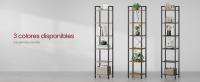 VASAGLE Librería de 6 Niveles, Biblioteca, Estantería para Oficina, Estudio, Sala de Estar, Dormitorio, 30 x 40 x 187,5 cm, Industrial, Marrón Rústico y Negro/Greige y Negro/Negro Ébano y Negro/Olmo Pardo y Negro - details 2