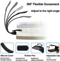 Lámpara De Lectura Recargable USB Clip-On Luz De Libro Ajustable Para Niños Auxiliar De Sueño Luz Para Kindle 3 Colores - details 11