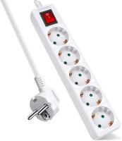 cables alargador para interior y exterior, naranja, flexible y de alta visibilidad, cable de alimentación/jardín,5m/15m/20m/30m // Regleta con 3/4/5/6 Enchufes e Interruptor, 3G x 1.5mm2 de Grosor alta calidad, Cable 1.5/3/5M, MAX 3680W, 16A, 250V - details 4