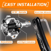 Pedal De Bicicleta BUCKLOS MTB Auto-bloqueante Para Sistema SPD M8100 M9100 Con Clipless Y Cleat Material De Aluminio Para Mountain Bikes - details 2