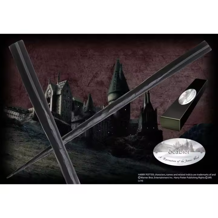 Noble Collection Colección Noble Replica Varita Harry Potter Scabior - Resina Pintada a Mano - 1