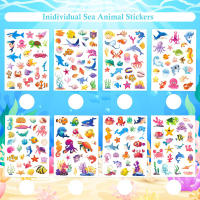 Pegatinas Impermeables De Mar Para Niños Decoraciones De Animales Submarinos Para Botellas De Agua Fiestas De Cumpleaños Suministros De Manualidades - details 1