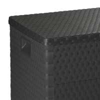 vidaXL Caja de almacenamiento de jardín antracita ratán PP 120x56x63cm - details 5