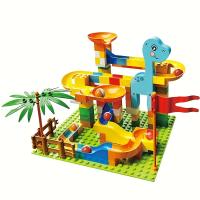 Juego De Construcción De Bloques STEM Dinosaurio Parque Set De Laberinto Para Niños Regalo De Cumpleaños/Fiesta Bloques De Carril De Bolas Educativos Para La Primer Infancia - details 2