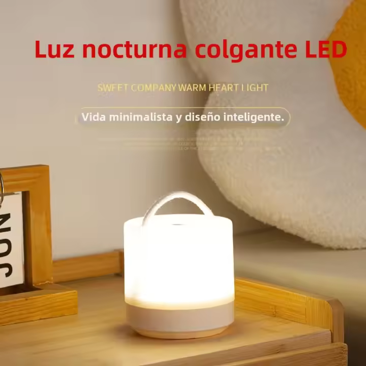 Lámpara De Noche LED Táctil Recargable Con Protección Ocular 3 Colores Regulables Iluminación Portátil Para Mesa Y Cama - 1