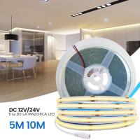 Tiras LED COB Flexibles 5M 10M 12V 24V 320LEDs/M Alta Densidad Luz Lineal Para Decoración De Habitaciones 3000K 4000K 6000K - details 4