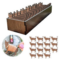 Organizador De Hilos De Bordado De Madera Con Animales Oveja Gato Bobina Herramienta De Costura Para Adultos Material Poliéster - details 1