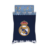 Real Madrid C.F. - Juego de Sábanas Verano Modelo Azul 2025 (3 Piezas) Oficial 50% Algodón/50% Poliéster - details 0