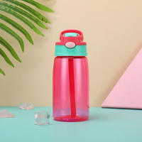 Botella De Agua 480ml Para Niñas Con Tapa Y Pajita Portátil Para Viajes Y Gimnasio Deporte Y Fitness Bebida Fría Y Jugo - details 10