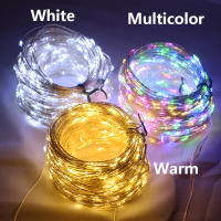 Luces De Cadena LED 50M/100M En Color Plata Para Decoración De Año Nuevo Fiesta De Navidad Arbol Terraza Cerca Con Cable De Plata - details 4