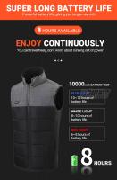 Chaleco Calentado Para Hombres Y Mujeres Tamaño 6XL Chaqueta Eléctrica USB Calentador Corporal Térmico Para Invierno Motorista - details 9