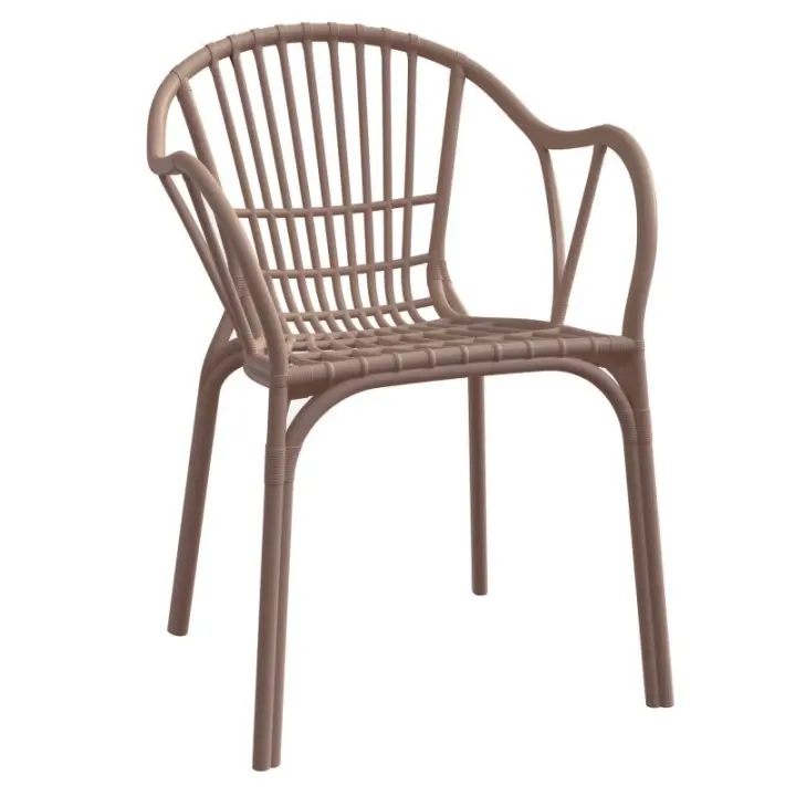 Sillón AMALFI, apilable, polipropileno color a elegir (gris pálido, marrón light o antracita) - 1