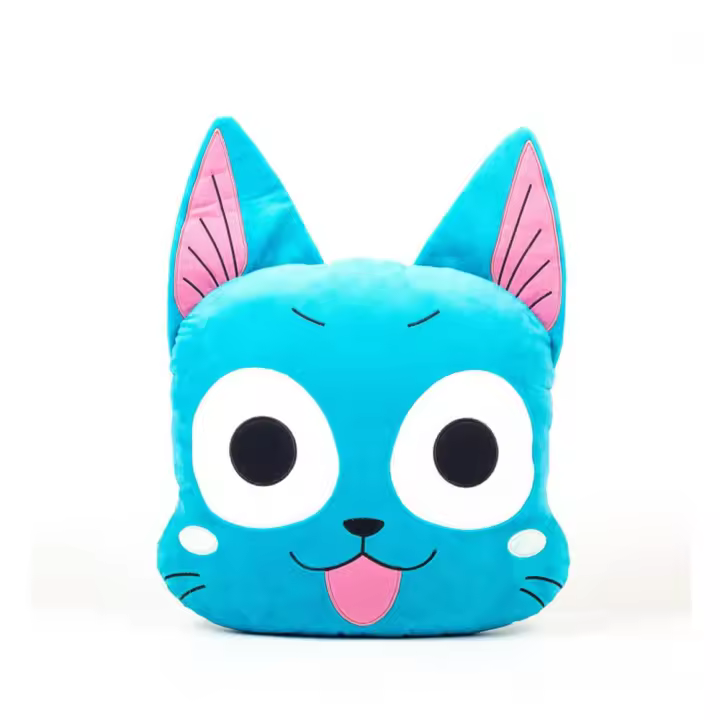 Almohadilla 3D Fairy Tail Happy - Licencia Oficial - Poliéster - 44 X 36 Cm - 1