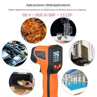 Termómetro Infrarrojo Digital No Contacto Láser Medidor De Temperatura Higrómetro Imager Sensor IR Termómetro -50~600°C - details 7