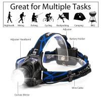 Linterna Frontal LED Potente Recargable Con Zoom Telescopio Impermeable Para Trabajo Al Aire Libre Torchas Frontales De Alta Luminosidad - details 2