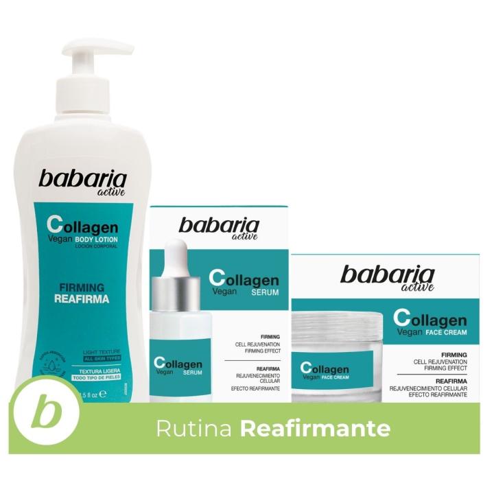 Babaria - Rutina Reafirmante Facial y Corporal con Colageno Vegano | Crema Facial + Sérum + Crema Corporal |… — oferta en Miravia