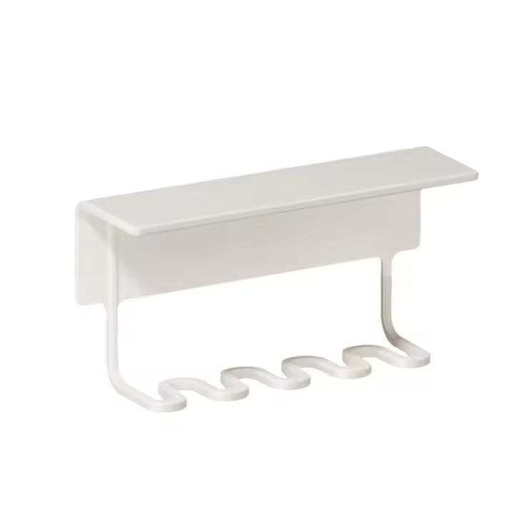Soporte de pared para cepillos de dientes de ducha, de metal (innovador diseño de fijación magnética), organizador de accesorios para armario de baño con 3 o 5 ranuras (3 ranuras) - 1