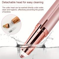 Epilador Eléctrico Portátil Para Mujer Trimmer De Cejas Y Barba Afeitadora Para Rostro Cuello Labios Y Axilas Razor De Batería - details 2