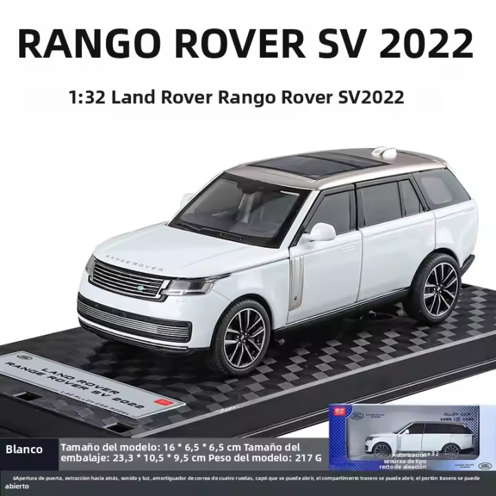 Miniatura 1:32 Escala Land Rover Range Rover SV2022 Modelo De Coche De Aleación Con Acción De Retroceso Pull Retro Juguete Para Niños Vehículo Metal Sin Batería - 1