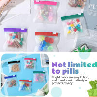7PCS Bolsas Reutilizables Para Medicamentos Y Joyas Organizador De Almacenamiento Con Cierre De Cremallera Colores Variados - details 5