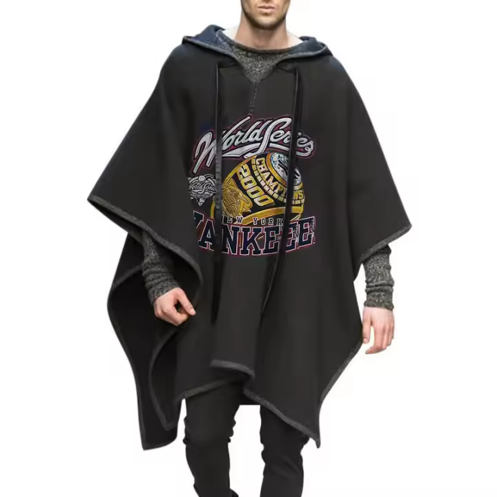 2025 nueva moda hombres top capa tendencia hombres capa chal capa abrigo tweed chaqueta - 1