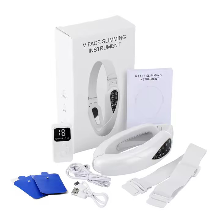Brazalete EMS Para Reducción Del Doble Mentón V Shaped Levantador De Rostro Con Control Remoto Masajeador Vibratorio Dispositivo De Elevación Facial Cuidado De La Piel - 1