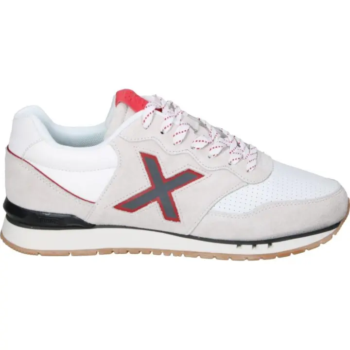 MUNICH | Zapatilla Munich Dash Premium 218 para Hombre – Deportiva en Color Blanco con Detalles en Beige y Rojo – Sneaker con Cierre de Cordones – Estilo Casual – Versátiles – Combinables – Cómodas y de Alta Calidad – Modelo 4150218 - 1