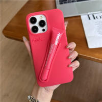 Funda De Silicona Para iPhone Con Diseño De Tostada Gris Y Ribbons Espresso Y Fresa Cubierta Lipstick Compatible Con Modelos 11 12 13 14 15 16 pro Max plus - details 4