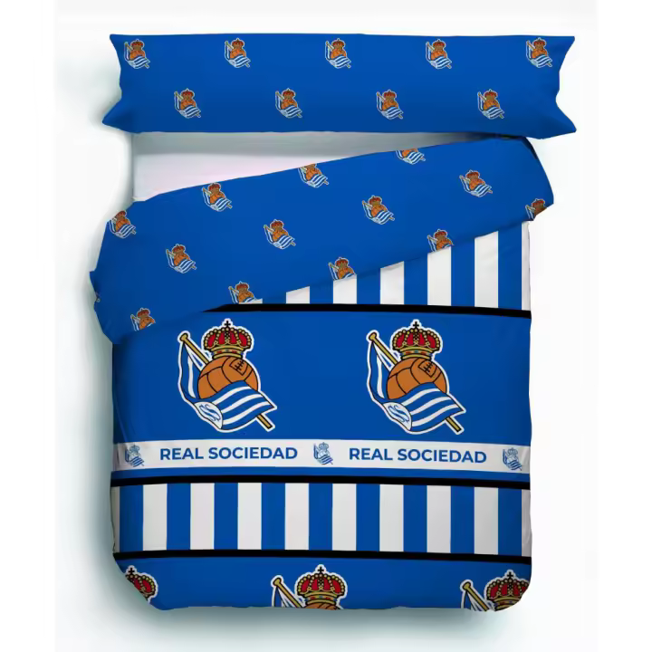 Funda nórdica 2 piezas 50% algodón, 50% Poliéster Real Sociedad. Producto oficial - 1