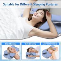 Almohada De Espuma De Memoria Ergonómica Para Alivio Del Dolor De Cuello Con Funda De Seda Hielo Ajustable Para Dormir En Lado Y Espalda - details 5