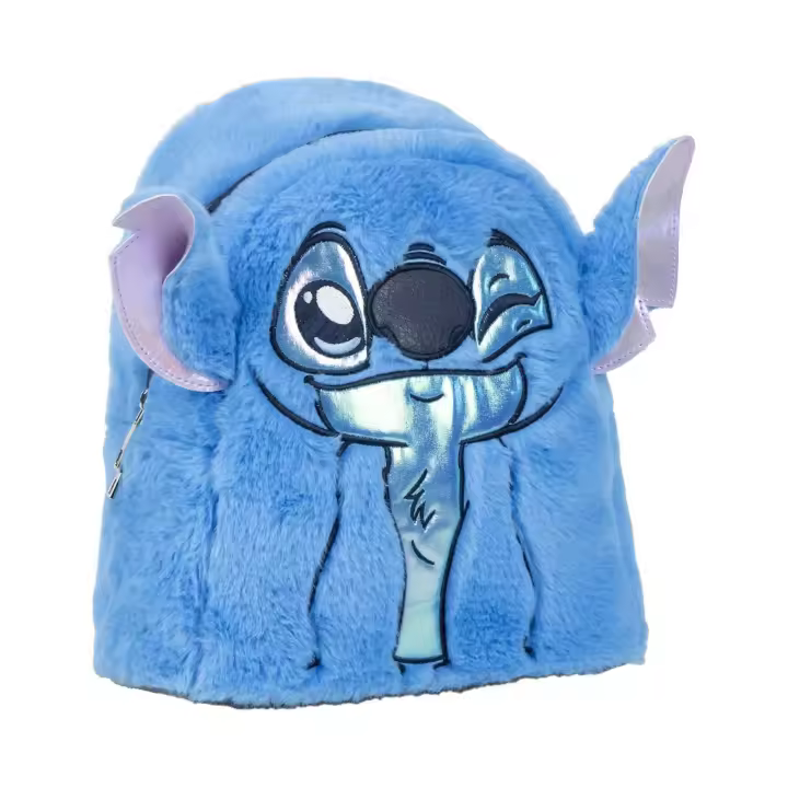 Mochila Casual de Stitch - Color Azul - 22.5x22.5x7 cm - Fabricada en PU - Estampado de Stitch - 1